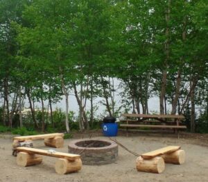 A tire representation of Lake Crescent's monster "Cressie!" 