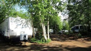 The park firepit and sitting benches for weiner/marshmellow roasts and sing-a-longs.